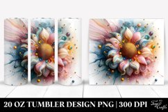 Abstract Glossy Sunflower Tumbler | 20 oz Tumbler Product Image 1