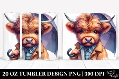 Cool Haircut Baby Highlandcow | 20 oz Tumbler Product Image 1
