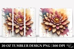 Wooden Stained Daisy | 20 oz Tumbler Product Image 1