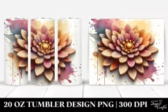 Wooden Stained Daisy | 20 oz Tumbler Product Image 1