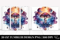 Vibrant Celestial Mushroom Sublimation Clipart Product Image 1