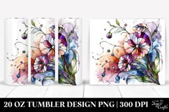 Abstract Stained Metallic Watercolor 20 oz Tumbler Product Image 1