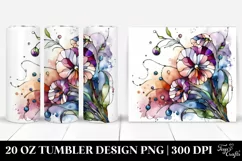 Abstract Stained Metallic Watercolor 20 oz Tumbler Product Image 1