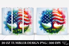 USA Patriotic Tree | 20 Oz Tumbler Product Image 2