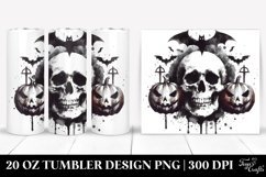 Simplistic Halloween Skull Tumbler | 20 oz Tumbler Product Image 1