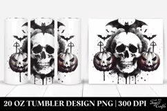 Simplistic Halloween Skull Tumbler | 20 oz Tumbler Product Image 1