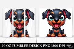 Colorful Funny Doberman Pinscher | 20 Oz Tumbler Product Image 1