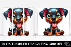 Colorful Funny Doberman Pinscher | 20 Oz Tumbler Product Image 1