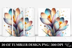 Elegant Crocus Stained 20 Oz Tumbler Product Image 1