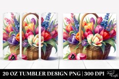 Colorful Basket Tulip | 20 Oz Tumbler Product Image 1