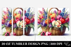 Colorful Basket Tulip | 20 Oz Tumbler Product Image 1