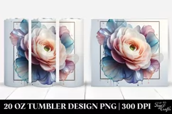 Glossy Ranunculus 20 Oz Tumbler Product Image 1