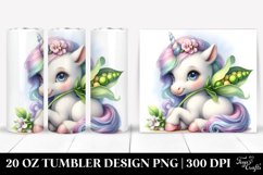 Baby Unicorn with Sweet Pea | 20 Oz Tumbler Product Image 1