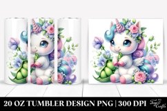 Baby Unicorn with Sweet Pea | 20 Oz Tumbler Product Image 1