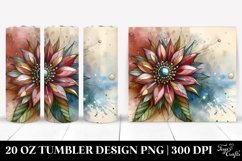 Elegant Sunflower Stained 20 Oz Tumbler Product Image 1