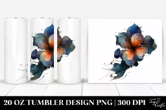 Glossy Nasturtium with Metallic Accents Clipart Product Image 1