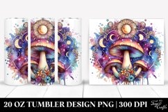 Vibrant Celestial Mushroom Sublimation Clipart Product Image 1