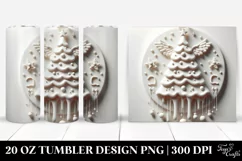 Marzipan Angel Christmas Tree, Clipart 20 Oz Tumbler Product Image 1