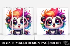 Cute Cartoon Panda | 20 Oz Tumbler Product Image 1