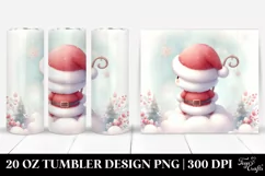 Cute Pastel Santa View 20 oz Tumbler Product Image 1