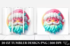 Vibrant 3D Marzipan Santa 20 oz Tumbler Product Image 1