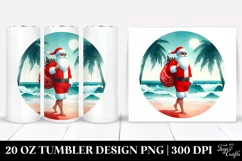Santa with Gnomes on Plane 20 Oz Tumbler Product Image 1