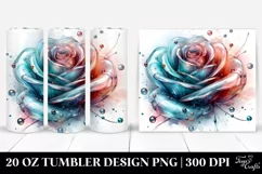 20 Oz Tumbler Sublimation | Glossy Rose Product Image 1