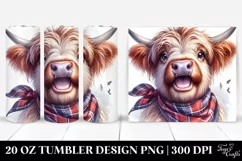 Highland Cow Bandana Goofy Smile Tumbler Product Image 1