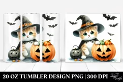 Scary Kitten Halloween 20 Oz Tumbler Product Image 1