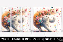 Pastel Cat Tumbling Spring Petals 20 oz Tumbler Product Image 1