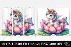 Floating Lotus Unicorn Tumbler Product Image 1