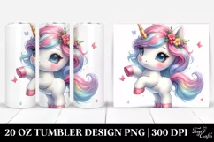 Cute Dancing Baby Unicorn | 20 Oz Tumbler Product Image 1