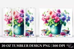 Colorful Sweet Pea Tumbler Product Image 1