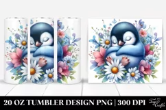 Colorful sleeping Baby Penguin | 20 Oz Tumbler Product Image 1