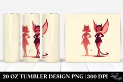 Retro Watercolor Evil Fairy Design | 20 oz Tumbler Product Image 1