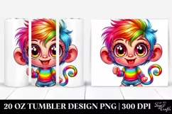 Colorful Cute Baby Monkey | 20 Oz Tumbler Product Image 1