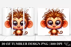 Colorful Cute Baby Monkey | 20 Oz Tumbler Product Image 1