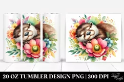 Colorful Sleeping Baby Otter | 20 Oz Tumbler Product Image 1