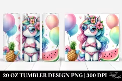 Beachwear Balloons Unicorn Tumbler Product Image 1