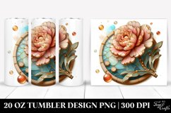 Detailed Wooden Small Stained Carnation 20 oz Tumbler Product Image 1