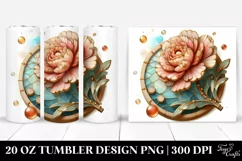 Detailed Wooden Small Stained Carnation 20 oz Tumbler Product Image 1