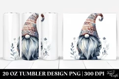 Washed Watercolor Boho Gnome | 20 oz Tumbler Product Image 1