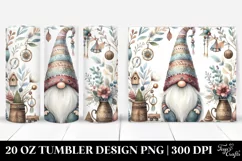 Washed Watercolor Boho Gnome | 20 oz Tumbler Product Image 1