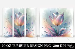 Shiny Tulip Clipart 20 Oz Tumbler Product Image 1