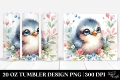 Watercolor Baby Bird 20 oz Tumbler Product Image 1