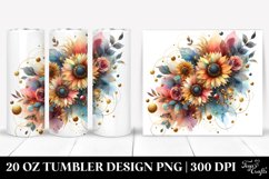 Colorful Abstract Sunflower Tumbler Product Image 1