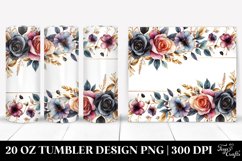 Colorful Black Roses Gold Insertions 20 Oz Tumbler Product Image 1