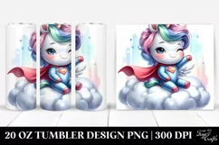 Hero Posing Baby Unicorn Lofty Cloud 20 oz Tumbler Product Image 1
