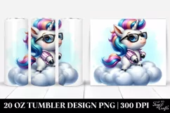 Baby Unicorn Posing as Johny Bravo | 20 Oz Tumbler Product Image 1