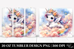Watercolor Baby Unicorn Tumbler Product Image 1